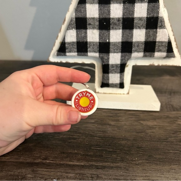 Black and white light up Buffalo Christmas Tree Photo Holder Decor - Picture 4 of 5